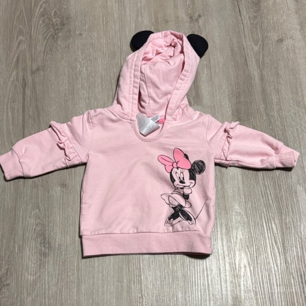 Disney Pink Minnie Mouse Hoodie with Ears